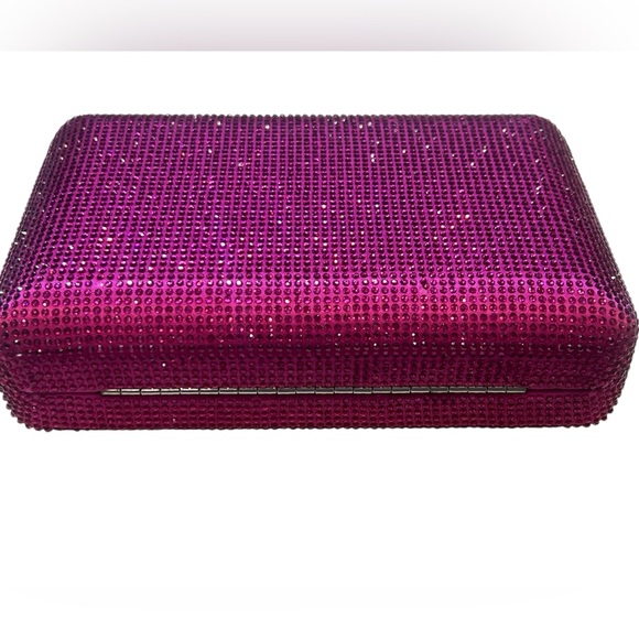 Sparkling Pink Clutch with few missing stones & scraped on one corner visible - Picture 8 of 14